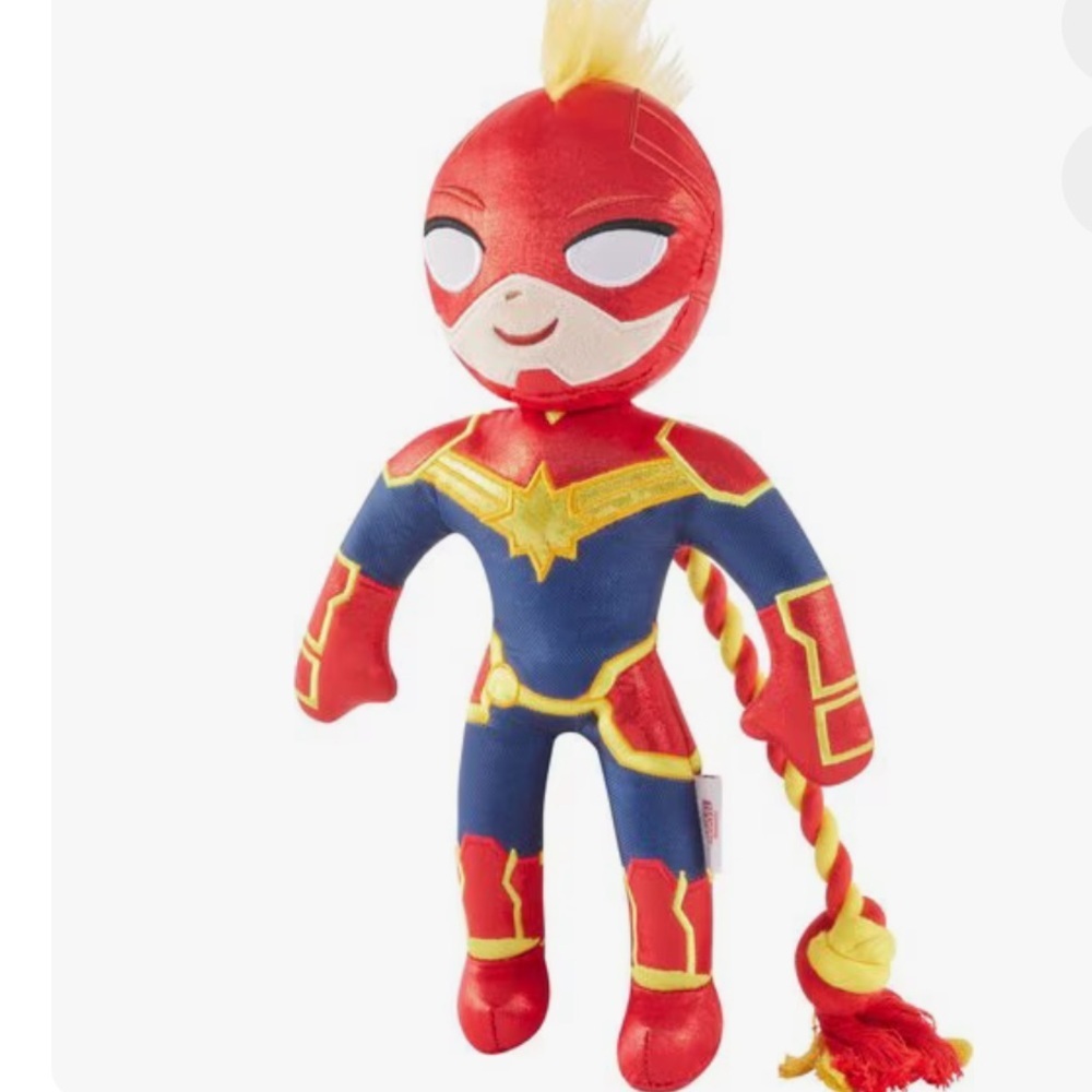 NWT Captain Marvel Plush Rope Dog Toy